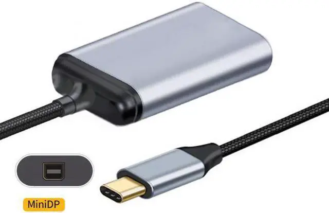 Alt view image 3 of 7 - Cablecc CY UC-006-MDP USB-C Type C to Mini DP Displayport Cable Adapter 4K 2K 60hz for TabletPhoneLaptop
