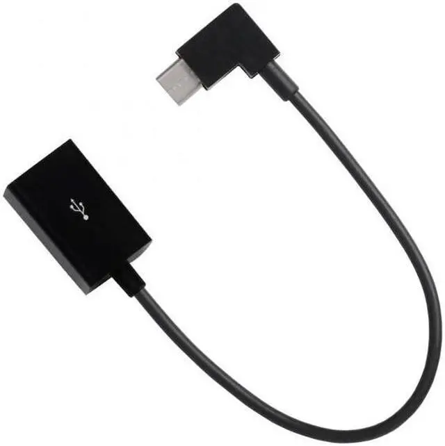 Alt view image 5 of 6 - CYSM Right Angled 90 Degree USB-C Type-C to USB 2.0 Female OTG Cable for Cell Phone Tablet & Laptop Black
