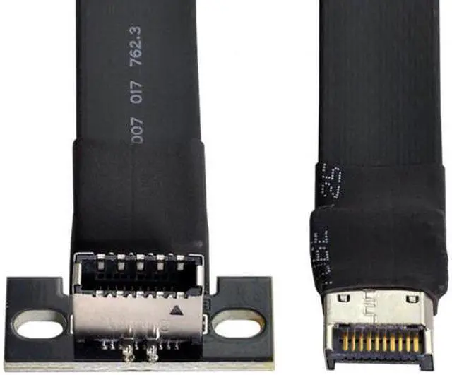 Alt view image 3 of 8 - CYSM USB 3.1 Front Panel Header Male to Female Type-E Motherboard Extension Data Cable 50cm
