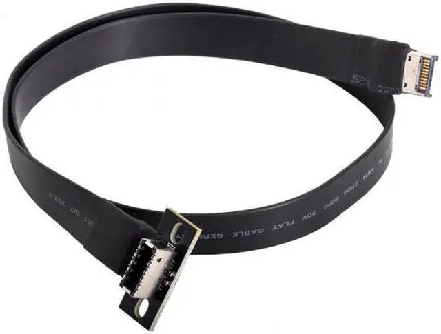 Alt view image 4 of 8 - CYSM USB 3.1 Front Panel Header Male to Female Type-E Motherboard Extension Data Cable 50cm