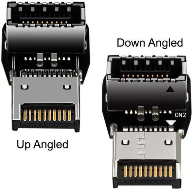 Alt view image 6 of 7 - Chenyang Cable 2pcs USB 3.1 Front Panel Header Male to Female Type-E Motherboard Extension Data Adapter