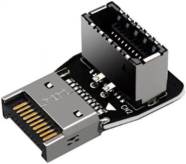 Alt view image 5 of 7 - Chenyang Cable 2pcs USB 3.1 Front Panel Header Male to Female Type-E Motherboard Extension Data Adapter