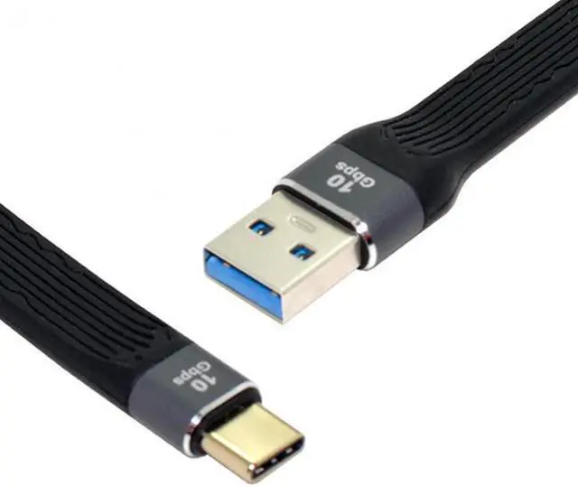 Alt view image 4 of 7 - Xiwai Cable 10Gbps USB 3.1 Type C Male Host to USB3.0 Type A Male Flat Slim FPC Data Cable for Laptop & Phone