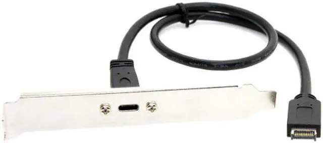 Main image of Xiwai Cable USB 3.1 Front Panel Header to USB-C Type-C Female Extension Cable 40cm with Panel Mount Screw