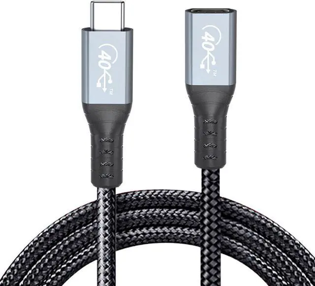 Alt view image 6 of 7 - Chenyang Cable USB4 Extension Cable Male to Female 40Gbps with 100W Charging and 8K@60Hz Compatible with Thunderbolt3/4