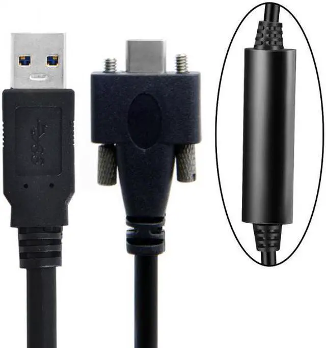 Alt view image 5 of 7 - Chenyang Cable 8 Meters USB 3.1 Type-C Dual Screws Locking to Standard USB3.0 Data Cable Mount Type for Camera Recorder