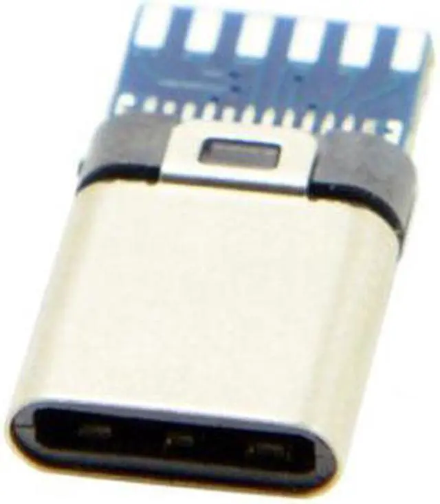Alt view image 4 of 7 - Chenyang Cable 5set DIY 24pin USB 3.1 Type C USB-C Male Plug Connector SMT type with 3.5mm SR and Housing Cover