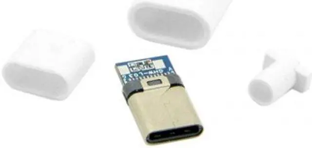Alt view image 2 of 7 - Chenyang Cable 5set DIY 24pin USB 3.1 Type C USB-C Male Plug Connector SMT type with 3.5mm SR and Housing Cover