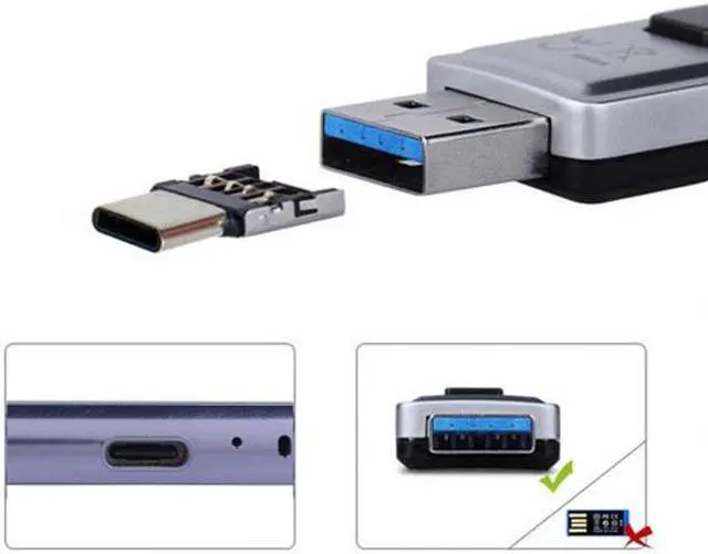 Alt view image 6 of 7 - Jimier CY UC-053-5PCS 5pcs Ultra Mini Type-C USB-C to USB 2.0 OTG Adapter for Cell Phone TabletUSB CableFlash Disk