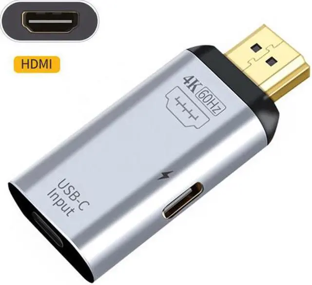 Alt view image 2 of 7 - Jimier CY UC-054-HDF USB-C Type C Female Source to HDMI Sink HDTVPD Power Adapter 4K 60hz 1080p for PhoneLaptop