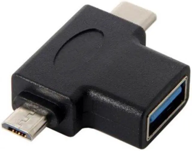 Alt view image 2 of 5 - Jimier Cable USB 3.1 Type-C & Micro USB Combo to USB 2.0 A Female OTG Data Host Adapter