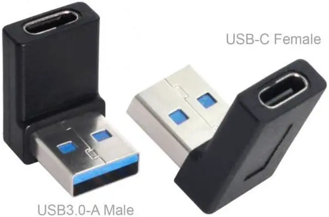 Alt view image 4 of 6 - Shenzhong USB-C Type C Female 90 Degree Down Angled to USB 3.0 A Male Data Adapter for Laptop Desktop