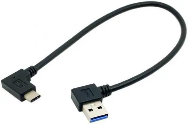 Alt view image 3 of 8 - Shenzhong Reversible USB 3.1 USB-C Angled to 90 Degree Left Angled A Male Data Cable for Macbook & Tablet & Mobile Phone