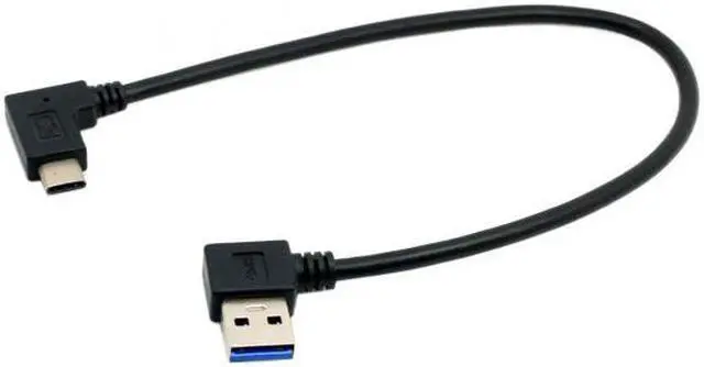 Alt view image 7 of 8 - Shenzhong Reversible USB 3.1 USB-C Angled to 90 Degree Left Angled A Male Data Cable for Macbook & Tablet & Mobile Phone
