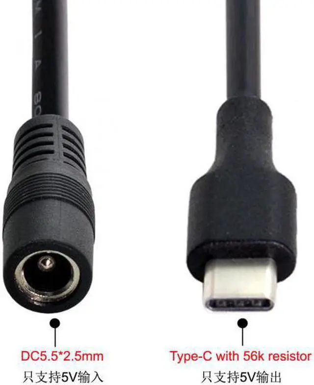 Alt view image 4 of 7 - Chenyang Cable USB 3.1 Type C USB-C to DC 5V 5.5*2.5mm Power Jack Extension Charge Cable for Cell Phone Tablet