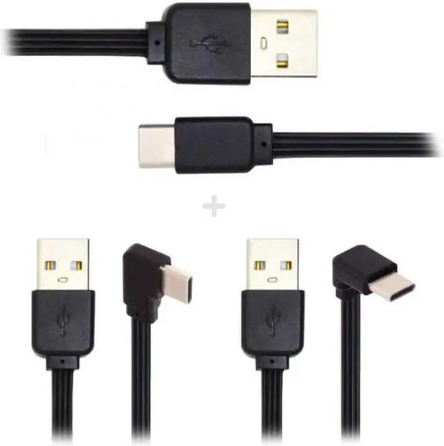 Alt view image 4 of 7 - Chenyang Cable 3pcs/lot 13cm USB 2.0 Type-A Male to USB-C Type-C Male Angled Data Flat Slim FPC Cable for FPV & Disk & Phone