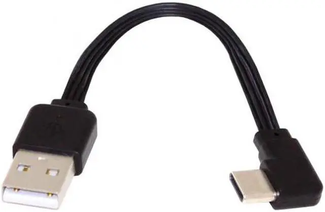 Alt view image 2 of 7 - Cablecc CY UC-096-RI-0.13M 13cm USB 2.0 Type-A Male to USB-C Type-C Left Right Angled 90 Degree Data Flat Slim FPC Cable for FPVDiskPhone