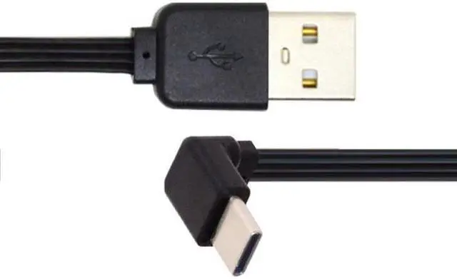 Main image of Cablecc CY UC-096-UP-0.13M 13cm USB 2.0 Type-A Male to USB-C Type-C Up Down Angled 90 Degree Data Flat Slim FPC Cable for FPVDiskPhone