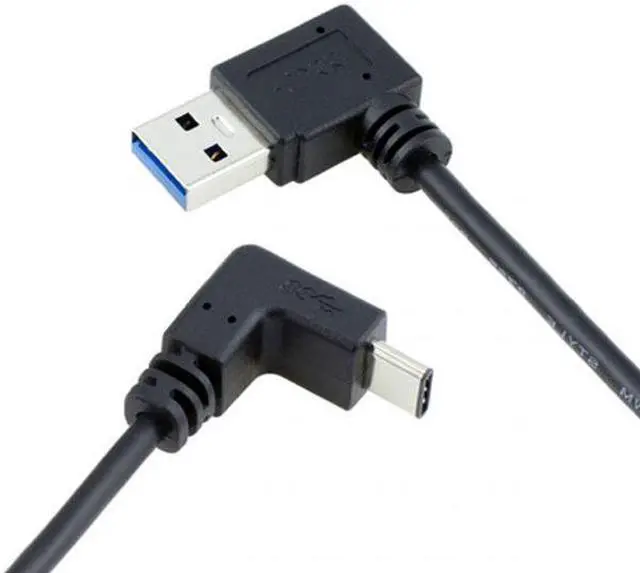 Alt view image 5 of 5 - Xiwai Cable USB 3.1 USB-C Up & Down Angled to 90 Degree Left Angled A Male Data Cable for Macbook & Tablet & Phone