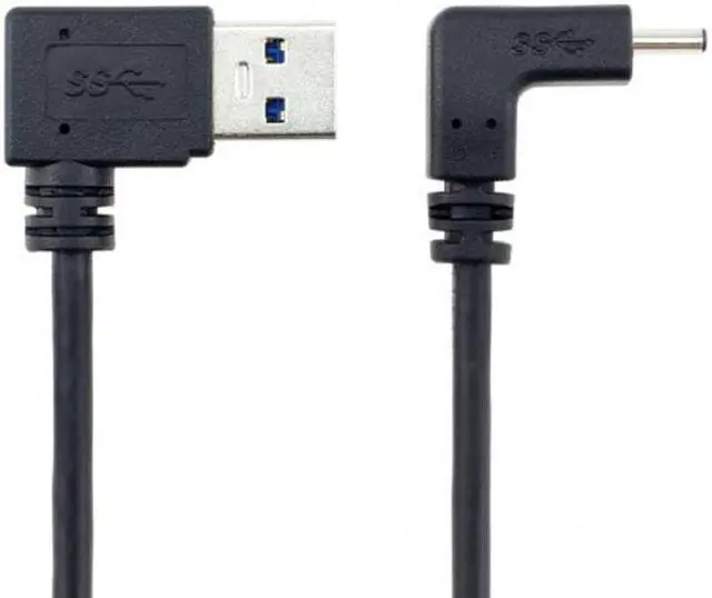 Alt view image 3 of 5 - Chenyang Cable USB 3.1 USB-C Up & Down Angled to 90 Degree Right Angled A Male Data Cable for Macbook & Tablet & Phone