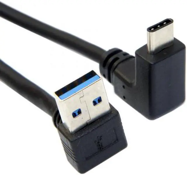 Alt view image 5 of 8 - CYSM USB 3.1 USB-C Reversible Angled to 90 Degree Up Angled A Male Data Cable for Macbook & Tablet & Phone