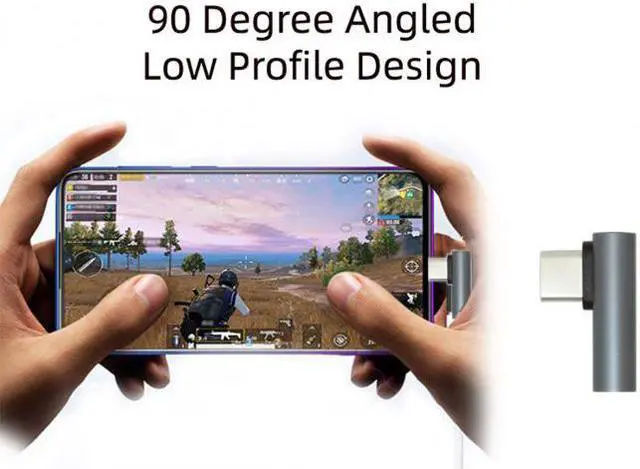 Alt view image 6 of 8 - CYSM 2pcs/lot Low Profile Angled & Straight USB 3.1 Type C Male to USB-C Female Power Data 10Gbps Adapter for NS Switch & Phone