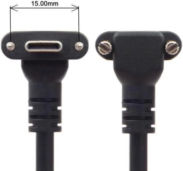 Alt view image 4 of 7 - HKCY UC-128-8.0M 8.0M Down Up Angled USB 3.1 Type-C Dual Screw Locking to USB3.0 Data GL3523 Repeater Cable 90 Degree for Camera Oculus Quest Link
