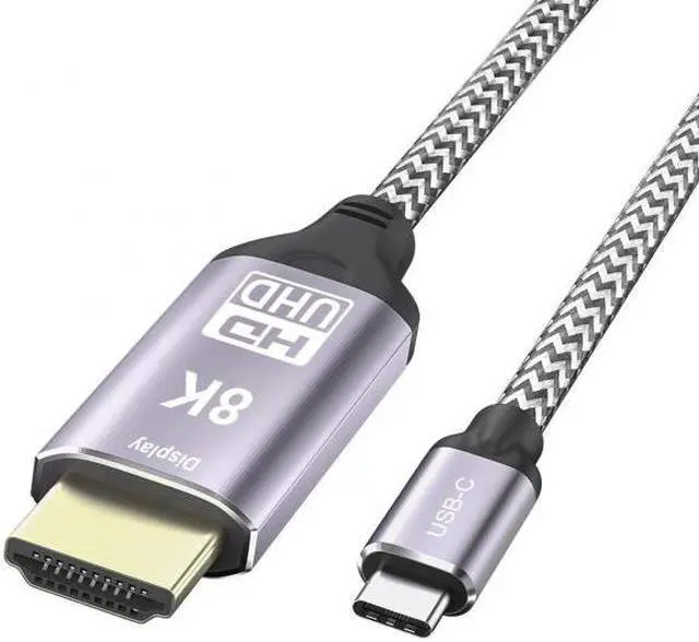 Alt view image 3 of 7 - CYSM USB4 USB-C Type-C Source to HDMI 2.0 Display 8K 60HZ UHD 4K HDMI Male Monitor Cable Connector 1.8m 6ft