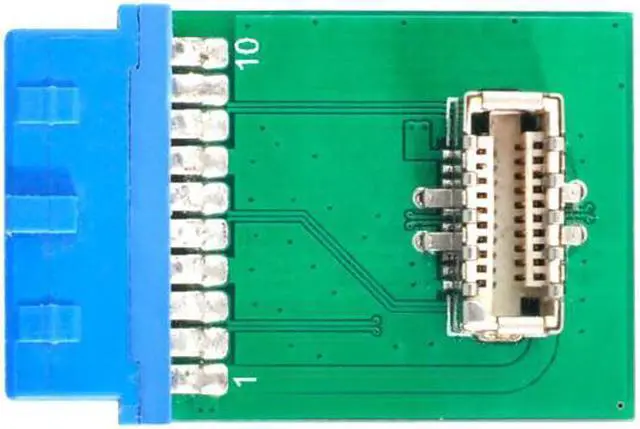 Alt view image 2 of 7 - CYSM USB 3.1 Front Panel Socket Key-B Type-E to USB 3.0 20Pin Header Male Extension Adapter for Motherboard