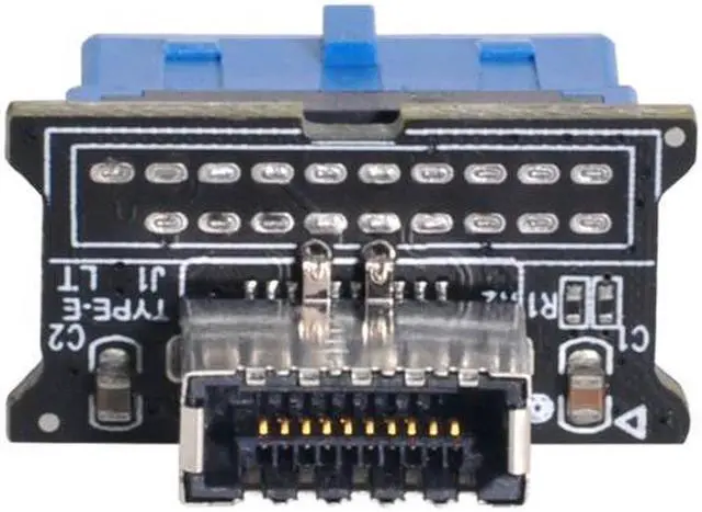 Alt view image 4 of 7 - Jimier Cable Vertical USB 3.1 Front Panel Socket Key-A Type-E to USB 3.0 20Pin Header Male Extension Adapter for Motherboard