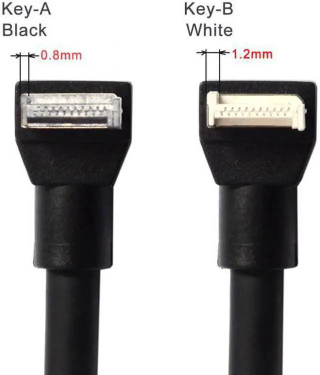 Alt view image 5 of 7 - CYSM USB 3.1 Front Panel Socket Key-B Type-E to USB 3.0 20Pin Header Male Extension Adapter for Motherboard