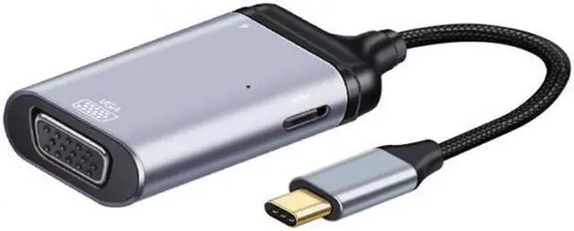 Main image of Jimier CY UC-162-VGA USB-C Type C to VGA RGB Converter HDTV Adapter 60hz 1080p with Female PD Power Port