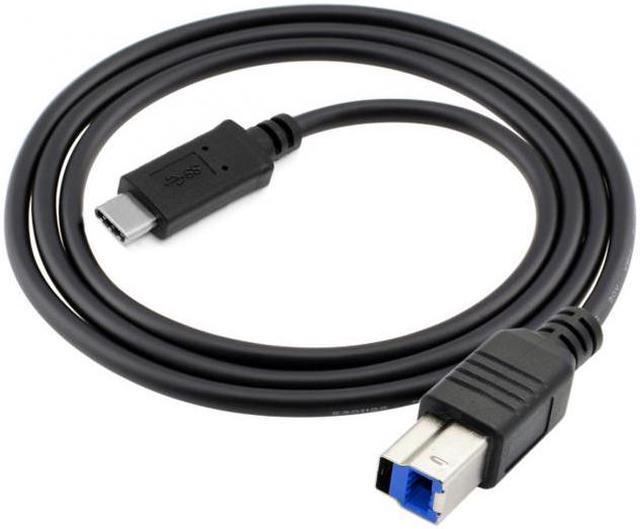 Alt view image 3 of 7 - Chenyang Cable USB-C USB 3.1 Type C Male Connector to USB Standard B Male Data Cable for Apple Macbook & Laptop Black