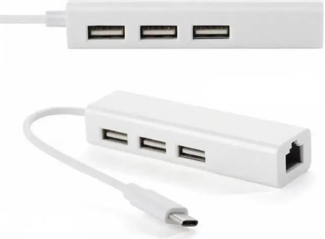 Alt view image 2 of 5 - Shenzhong USB 3.1 Type C USB-C Multiple 3 Ports Hub with Ethernet Network LAN Adapter For Mac & Laptop