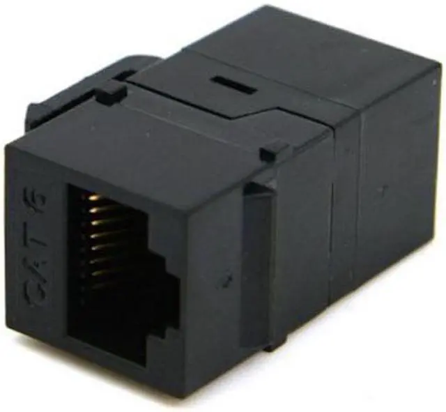 Alt view image 3 of 6 - Chenyang Cable UTP CAT6 Keystone Coupler RJ45 Female to Female UTP CAT6 Keystone inline Coupler Black