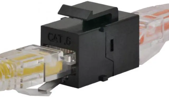 Main image of Chenyang Cable UTP CAT6 Keystone Coupler RJ45 Female to Female UTP CAT6 Keystone inline Coupler Black