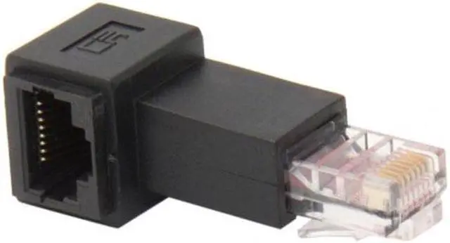 Alt view image 3 of 7 - CYSM Right Angled 90 Degree 8P8C FTP STP UTP Cat 5e Male to Female Lan Ethernet Network Extension Adapter