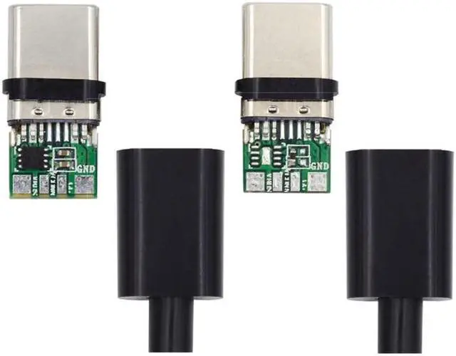 Alt view image 2 of 7 - Jimier 2sets/lot DIY OEM 24pin Connector Plug USB Type C USB-C Male to USB-C Male 100W PD USB2.0 Data with Housing Cover