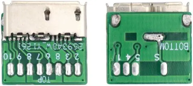 Alt view image 3 of 7 - Chenyang 10pcs Micro USB 3.0 10pin Female Socket Receptacle Board Mount SMT Type with PCB for USB Disk DIY OEM