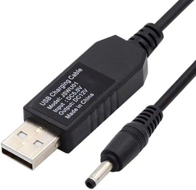 Alt view image 2 of 7 - Jimier USB 2.0 Type-A DC 5V to DC 12V 3.5x1.3mm Voltage Riser Boost Power Plug Barrel Connector Cable 100cm