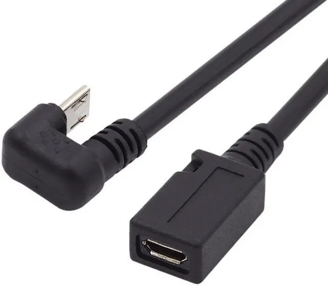 Alt view image 2 of 7 - Cablecc 5Pin Micro USB 2.0 Male to Female Power Data Extension Cable Opposite U Shape Back Angled Type for Phone Laptop
