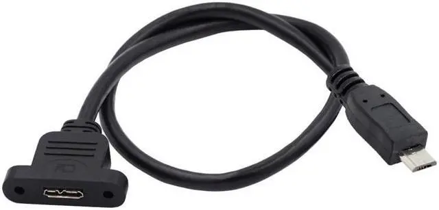 Main image of Jimier Micro USB 2.0 5Pin Male to Micro 3.0 Type-B Female Screw Mount Type Extension Cable 480Mbps