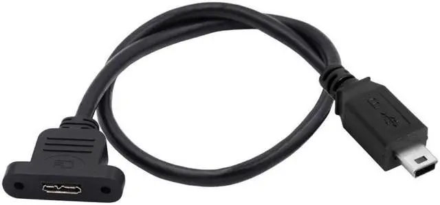 Main image of Jimier Mini USB 2.0 5Pin Male to Micro 3.0 Type-B Female Screw Mount Type Extension Cable 480Mbps