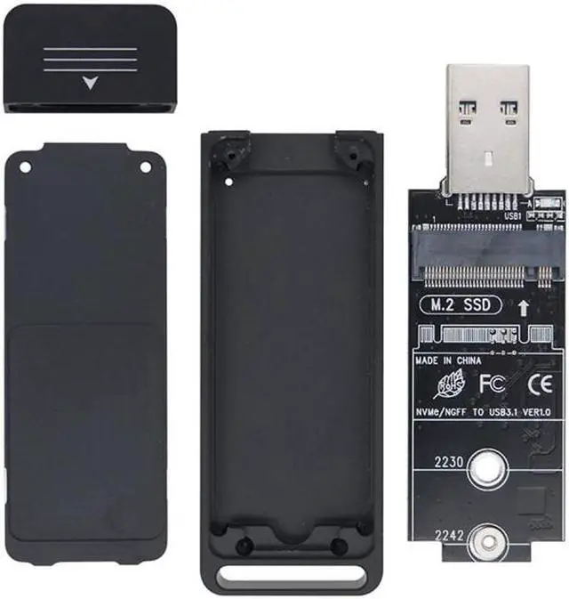 Alt view image 2 of 7 - Chenyang USB 3.0 to 2230 2242 NVME M-key M.2 NGFF SATA SSD External PCBA Case Adapter RTL9210B Chipset