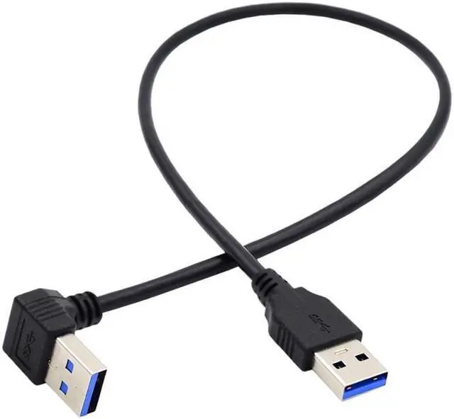 Main image of Jimier Angled USB 3.0 Type-A Male to Straight 3.0 Type-A Male Data 5Gbps Cable 90 Degree Up Angled 40cm