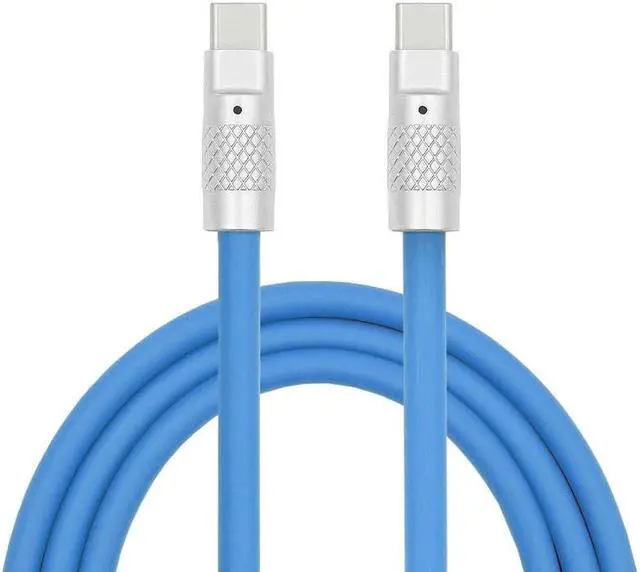Alt view image 2 of 7 - Chenyang USB-C Type C to USB-C Liquid Silicone Ultra Soft 120W Power USB2.0 Data Cable Fast Charge for Laptop Tablet Phone