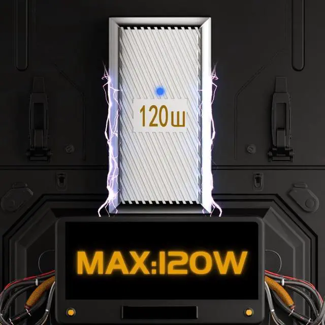 Alt view image 7 of 7 - Cablecc USB-C USB 3.1 Type C Male to USB 3.0 A Female 10Gbps OTG Data 120W Power Opposite U Shape Back Angled Adapter Alloy Shell Mecha Cyberpunk Style