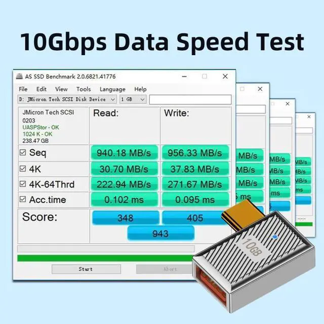 Alt view image 7 of 7 - Xiwai USB-C USB 3.1 Type C Male to USB 3.0 A Female 10Gbps OTG Data 120W Power Left Right Angled Adapter Alloy Shell Mecha Cyberpunk Style