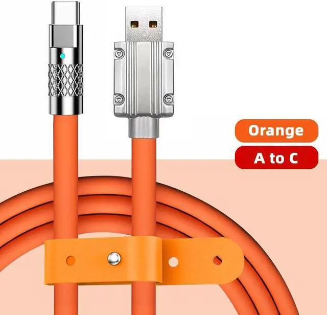 Alt view image 2 of 7 - Jimier USB-A Type A to USB-C Liquid Silicone Ultra Soft 120W Power USB2.0 Data Cable Fast Charge for Laptop Tablet Phone
