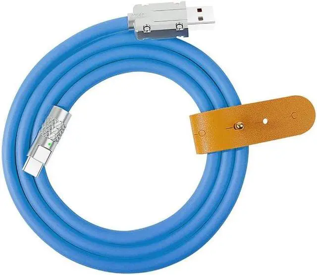 Alt view image 4 of 7 - Jimier USB-A Type A to USB-C Liquid Silicone Ultra Soft 120W Power USB2.0 Data Cable Fast Charge for Laptop Tablet Phone